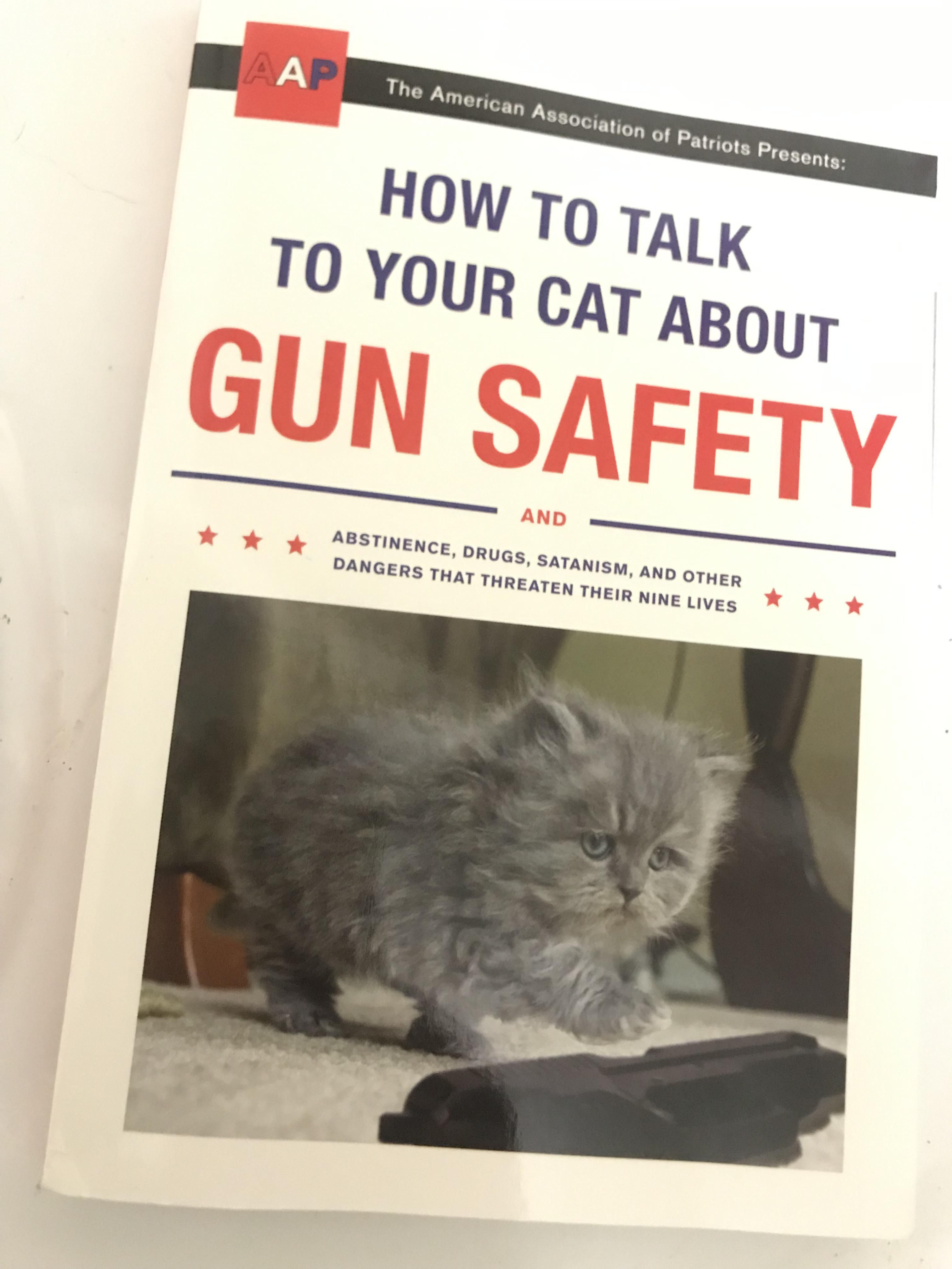 My neighbors are moving to Seattle tomorrow. We both like cats. They left me this book as a farewell present today.
