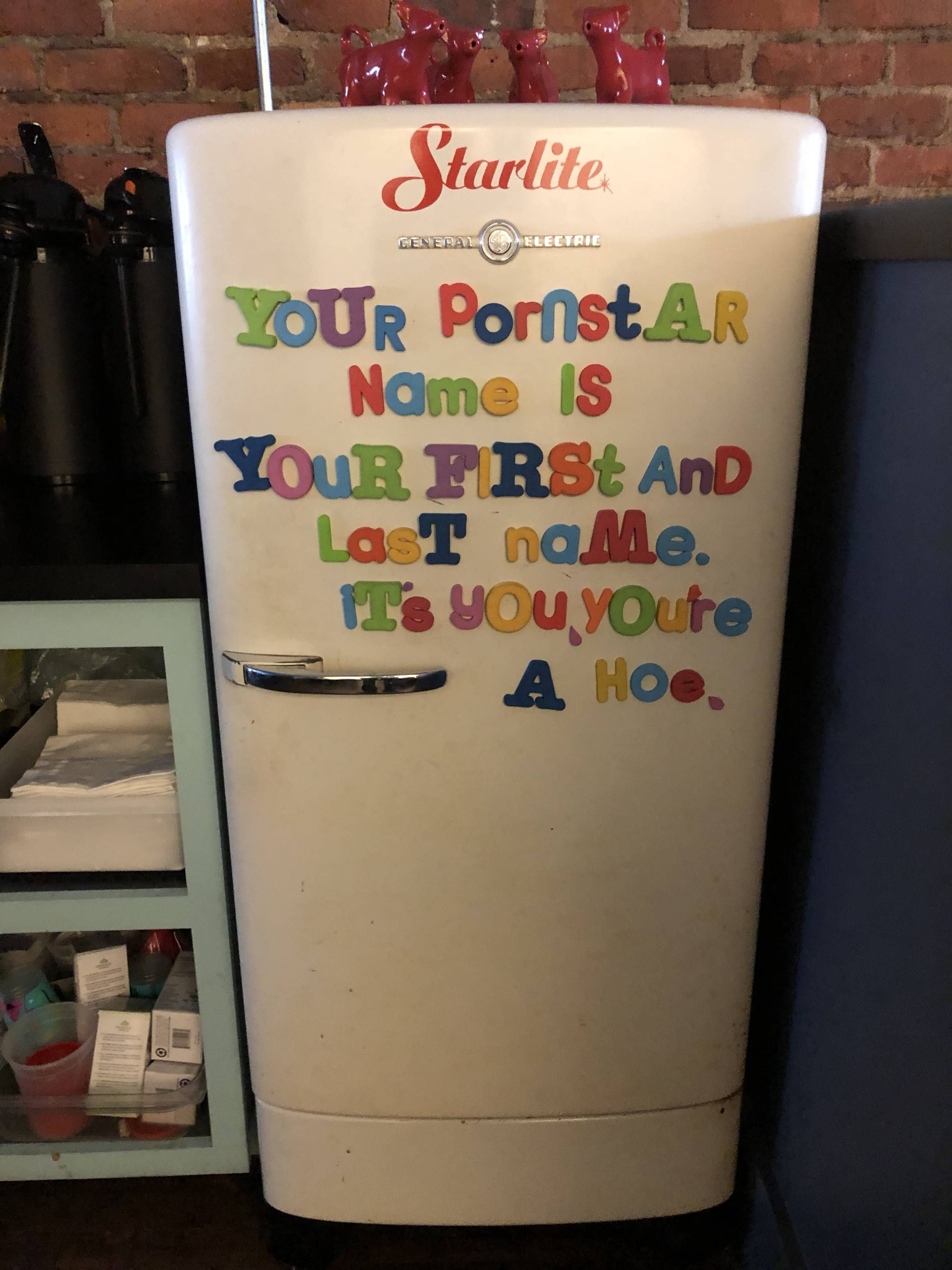 Found on a restaurant’s fridge