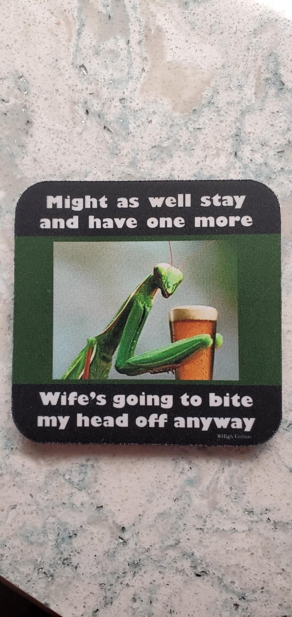 This drink coaster at my parents' house