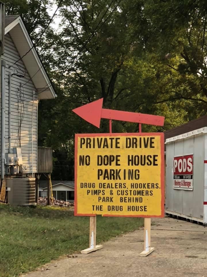 Guy in my town got sick of people blocking his driveway
