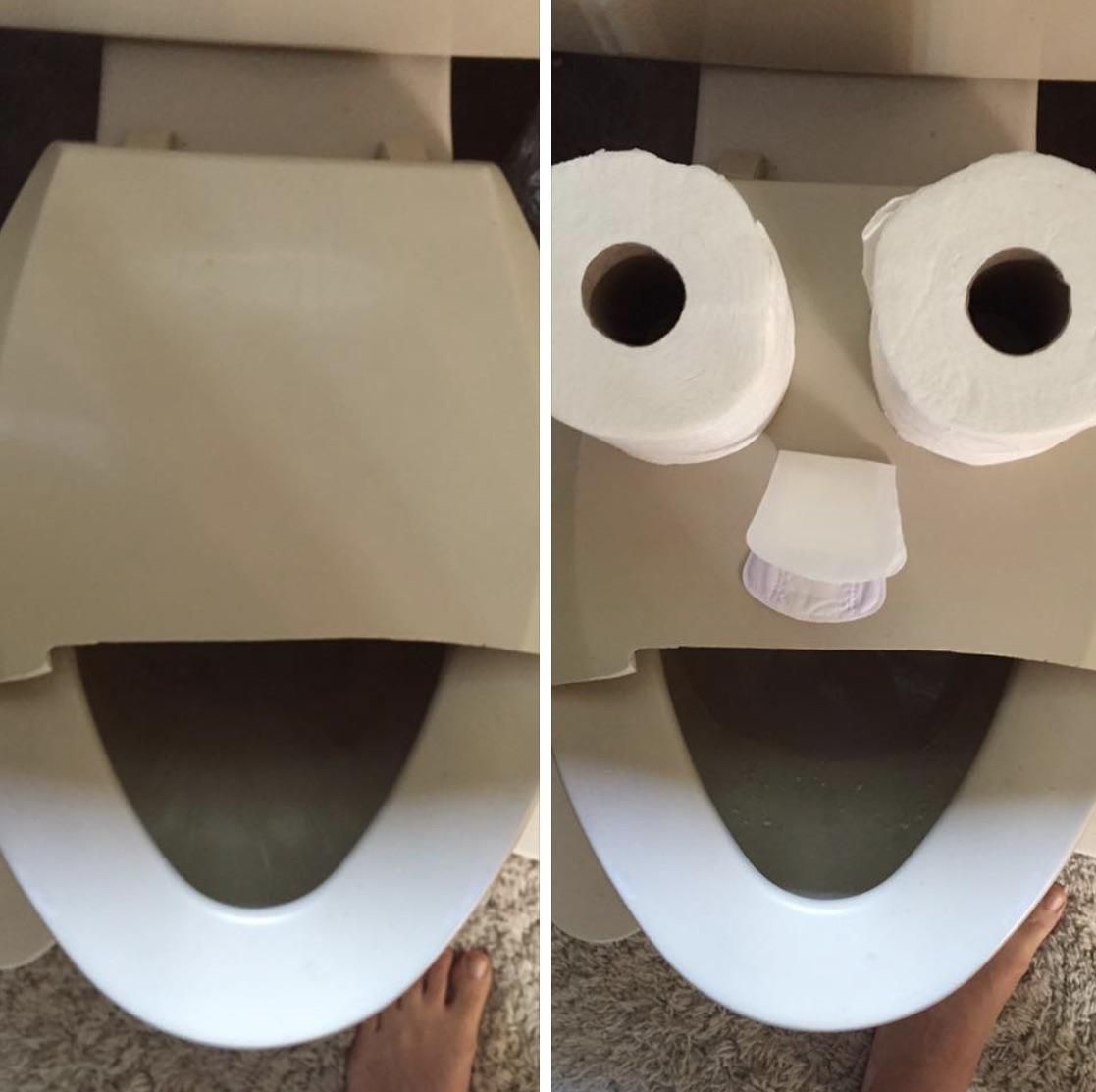I broke the toilet seat. This is how I broke it to my wife . . .