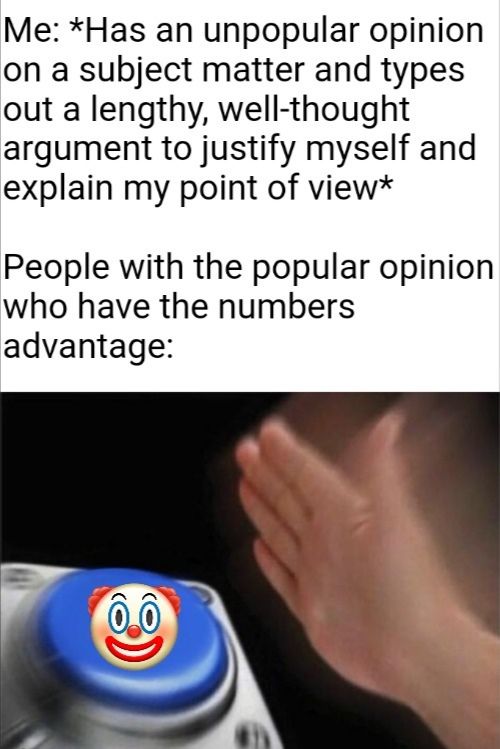 Clown emoji's and online debates: Part Uno