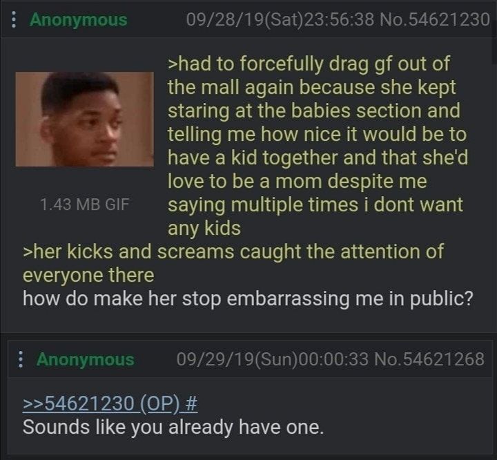 Anon has a kid