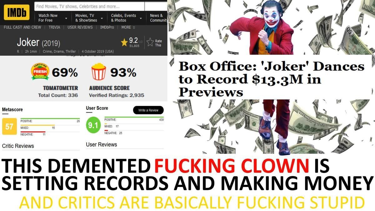 He is the clown and the critics are the rest of the circus