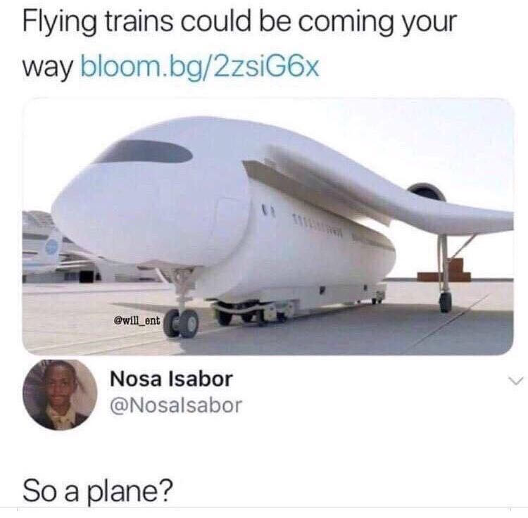 No, flying trains