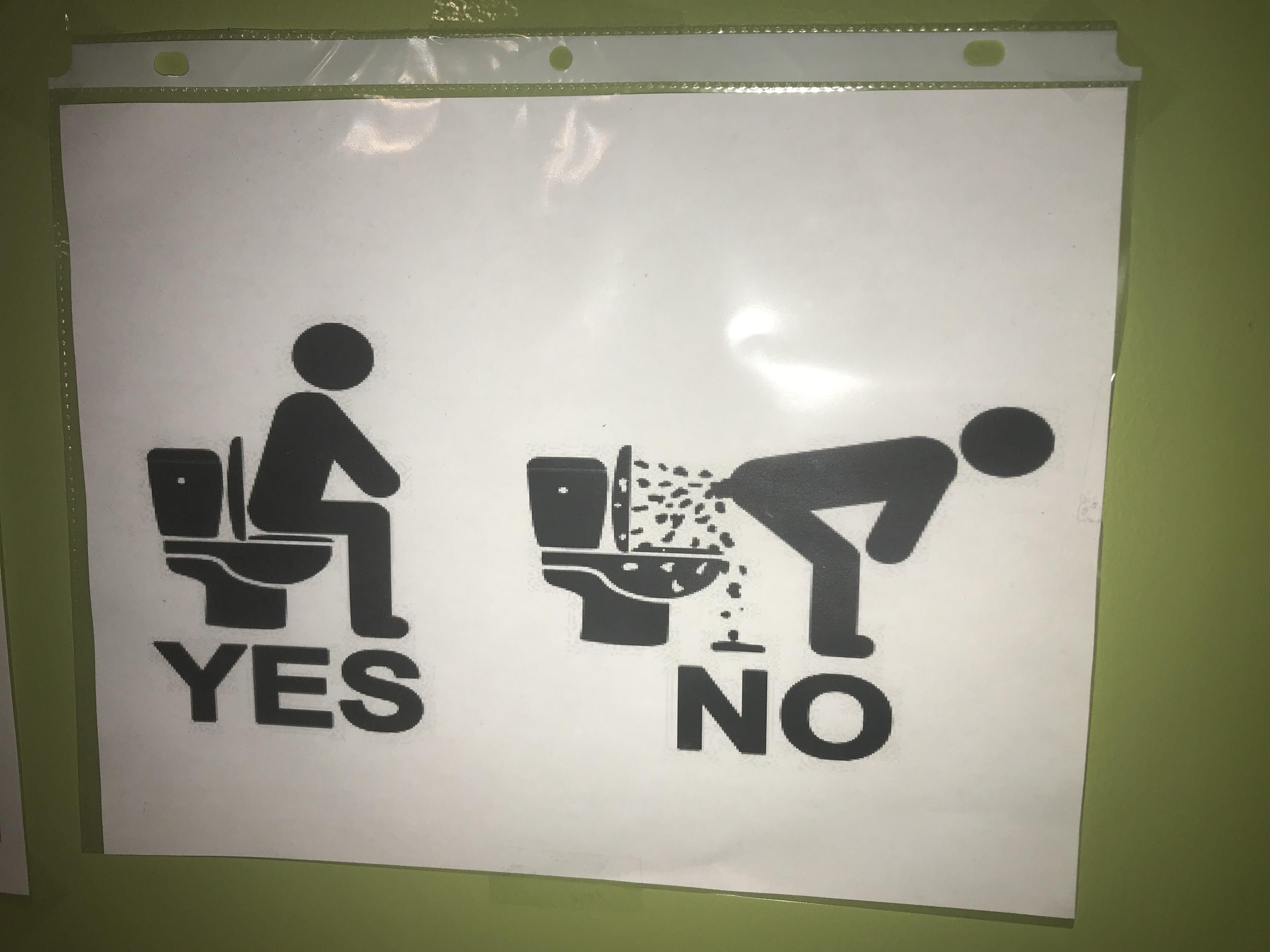 Coffee shop bathroom sign...can only imagine what happened to prompt this sign?