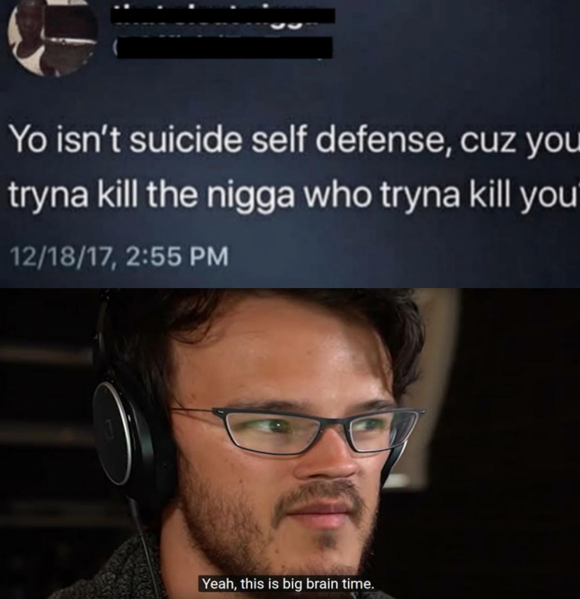 Killing yourself so you can't kill yourself anymore