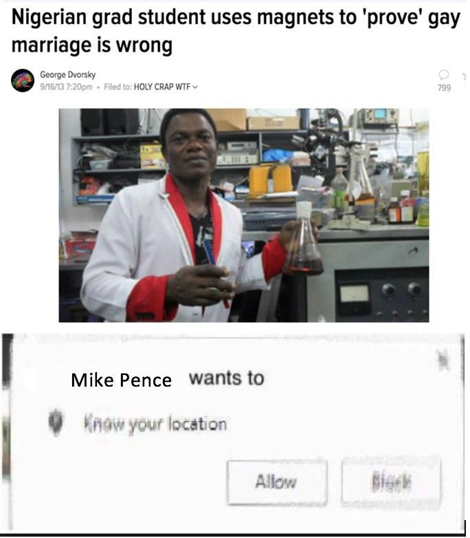 Mike zap the gay away Pence
