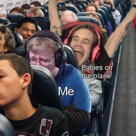 babies on the plane meme