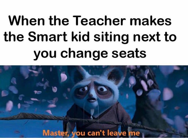 right before the test