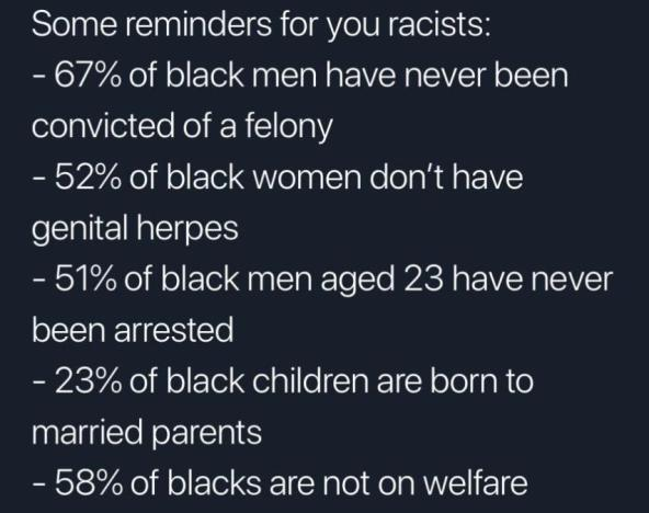 Reminder for racists