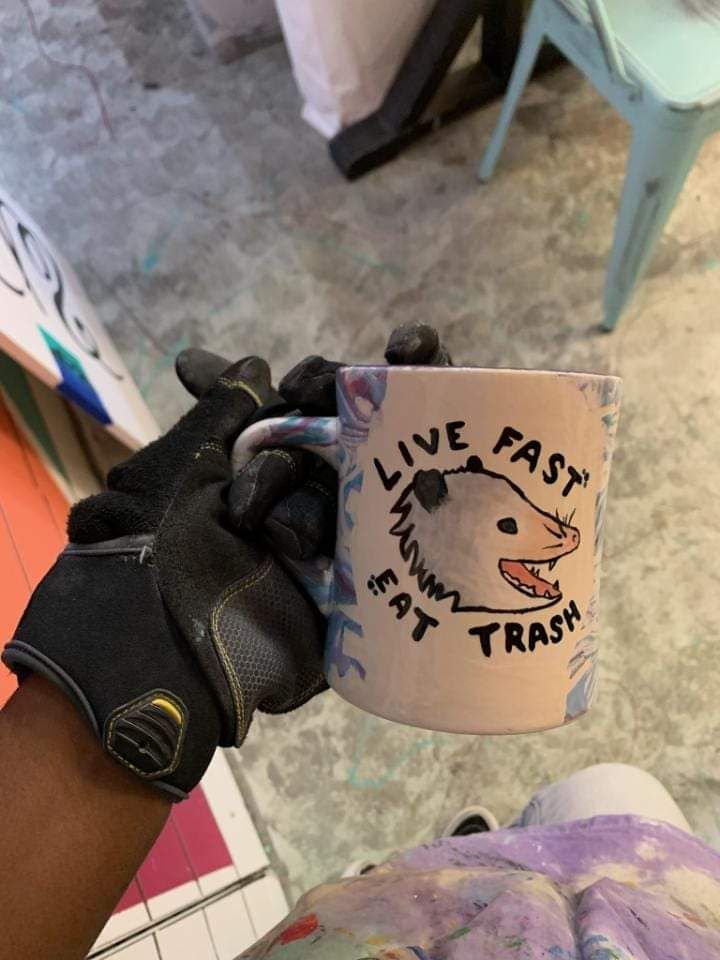 My fiance runs a paint your own pottery studio, one of her customers made this.