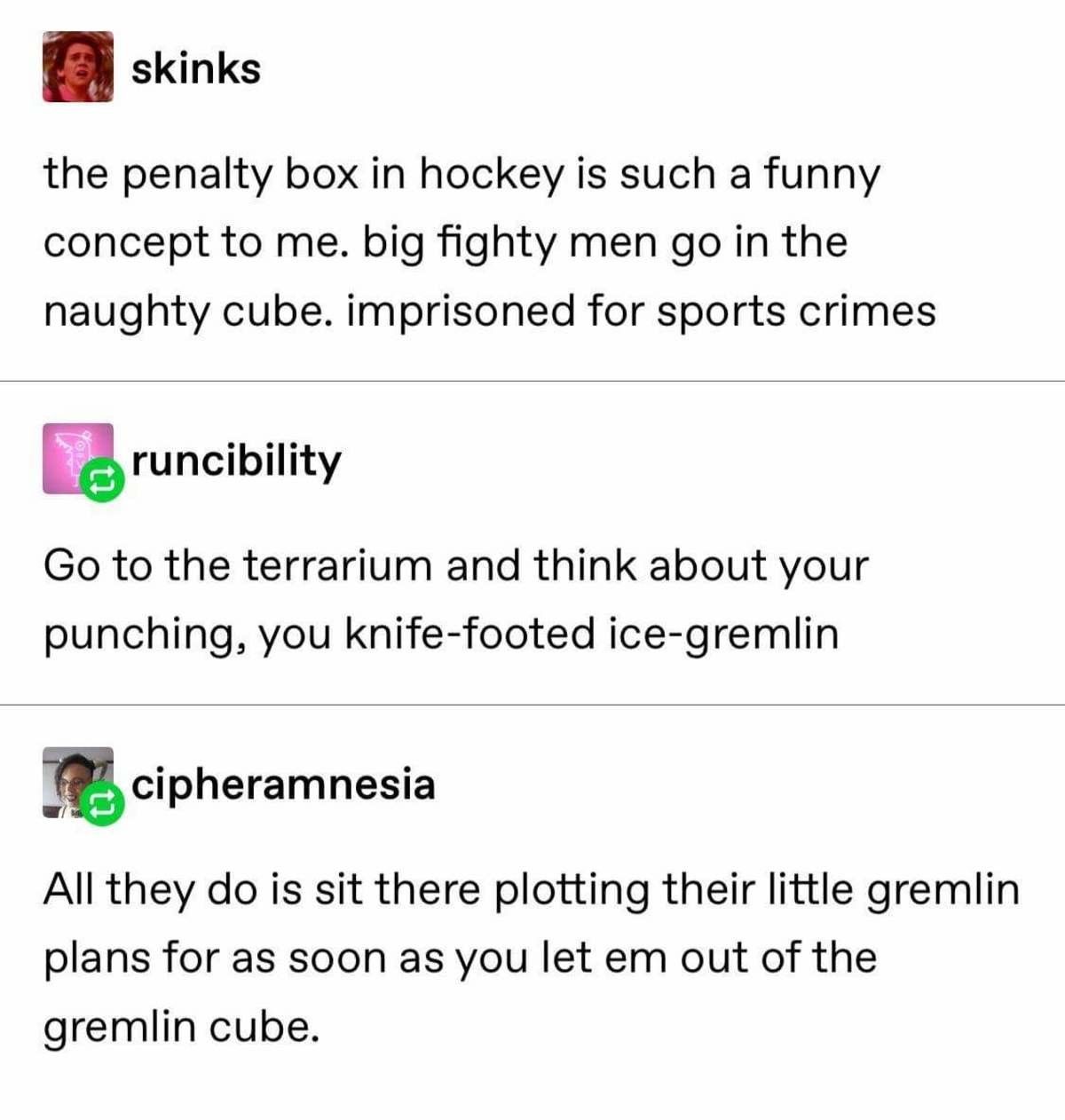 Watch out for the green people, they throw waffles