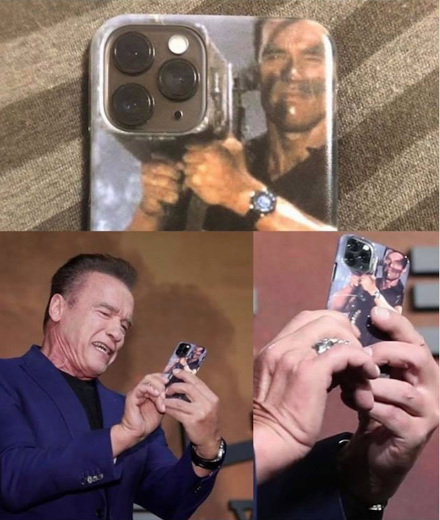 Arnold Gets His Hands on the Bazooka Iphone 11 Case
