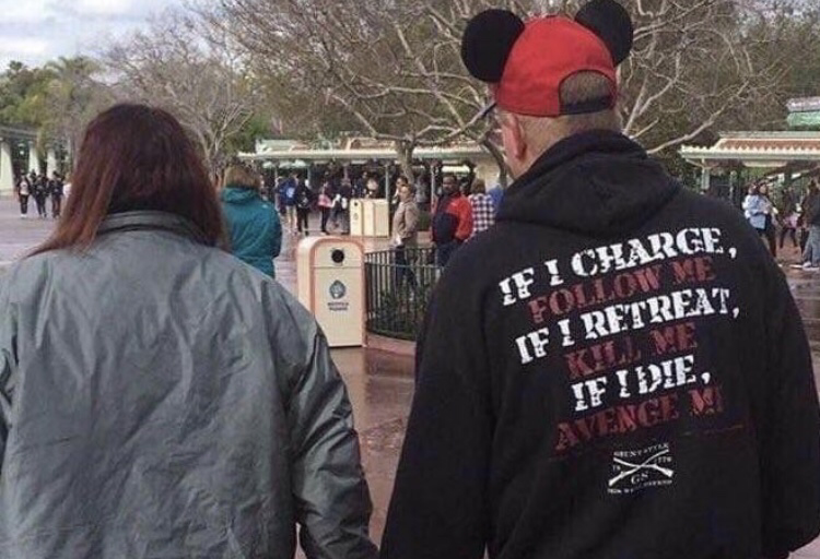 This guy is ready for whatever Disneyland will throw at him