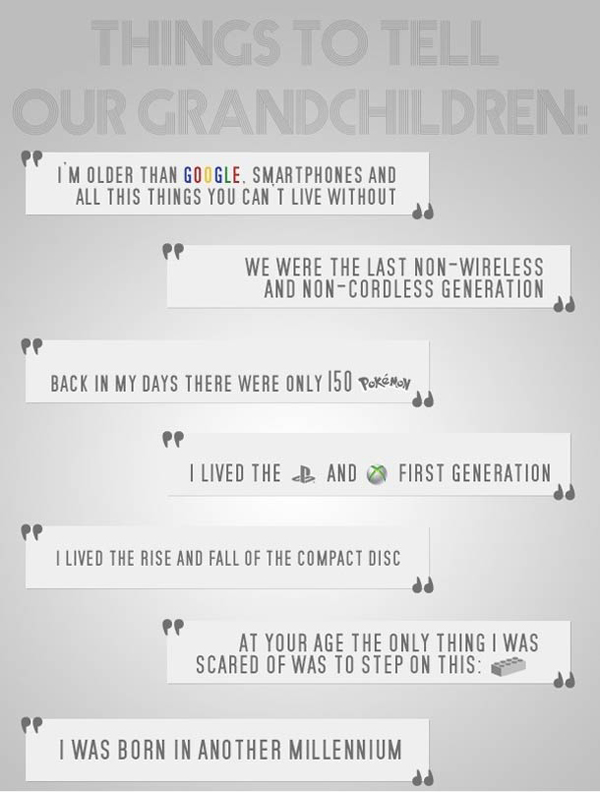 Things to say to our grandchildren