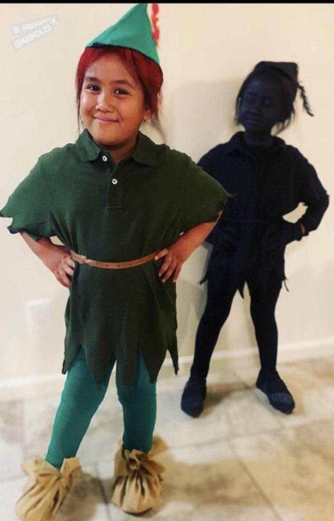 Peter Pan and his shadow played by my nieces. One of them had to be the shadow. She’s so proud back there
