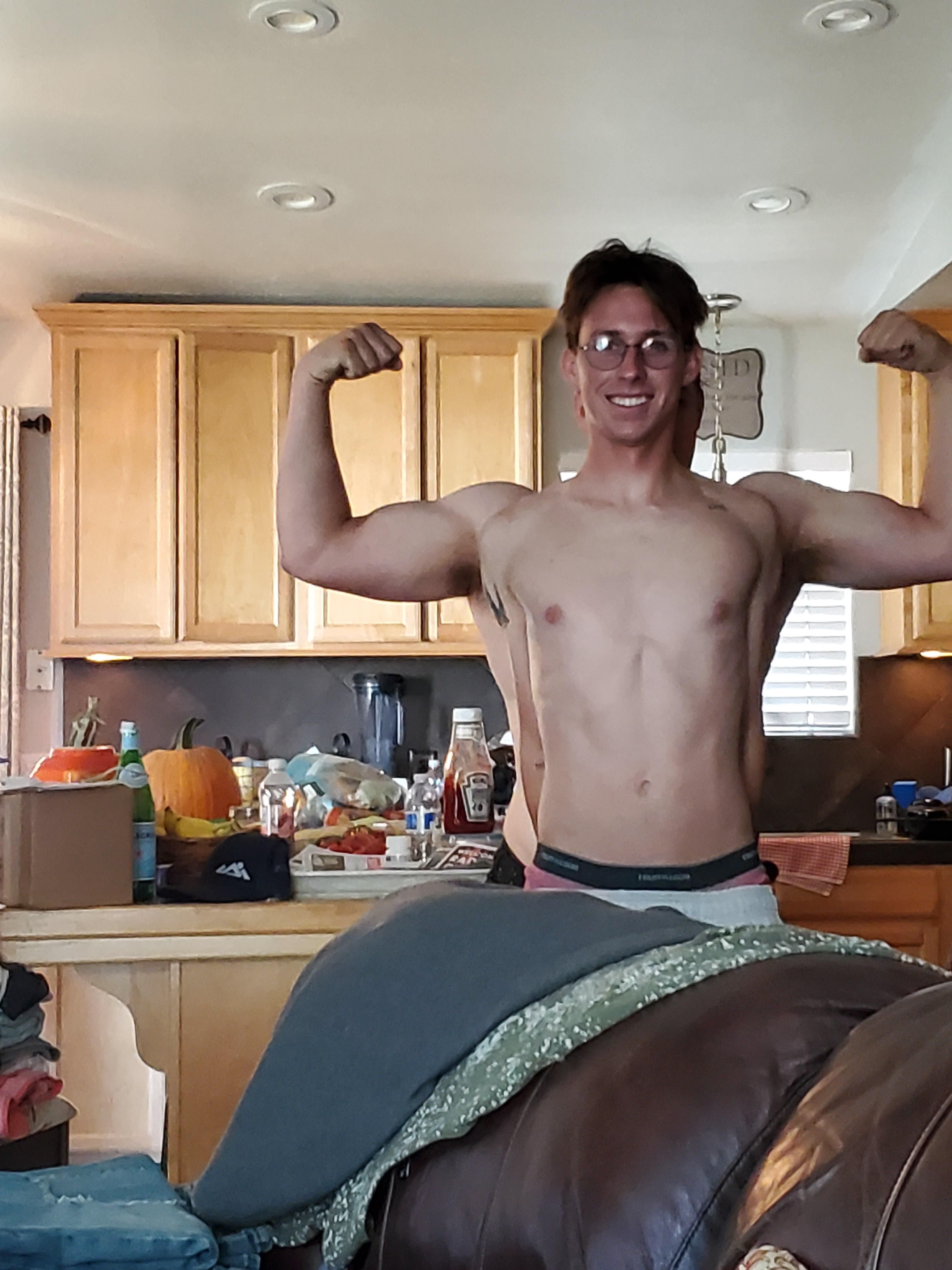 How my little brother put on 50 lbs of muscle in minutes!