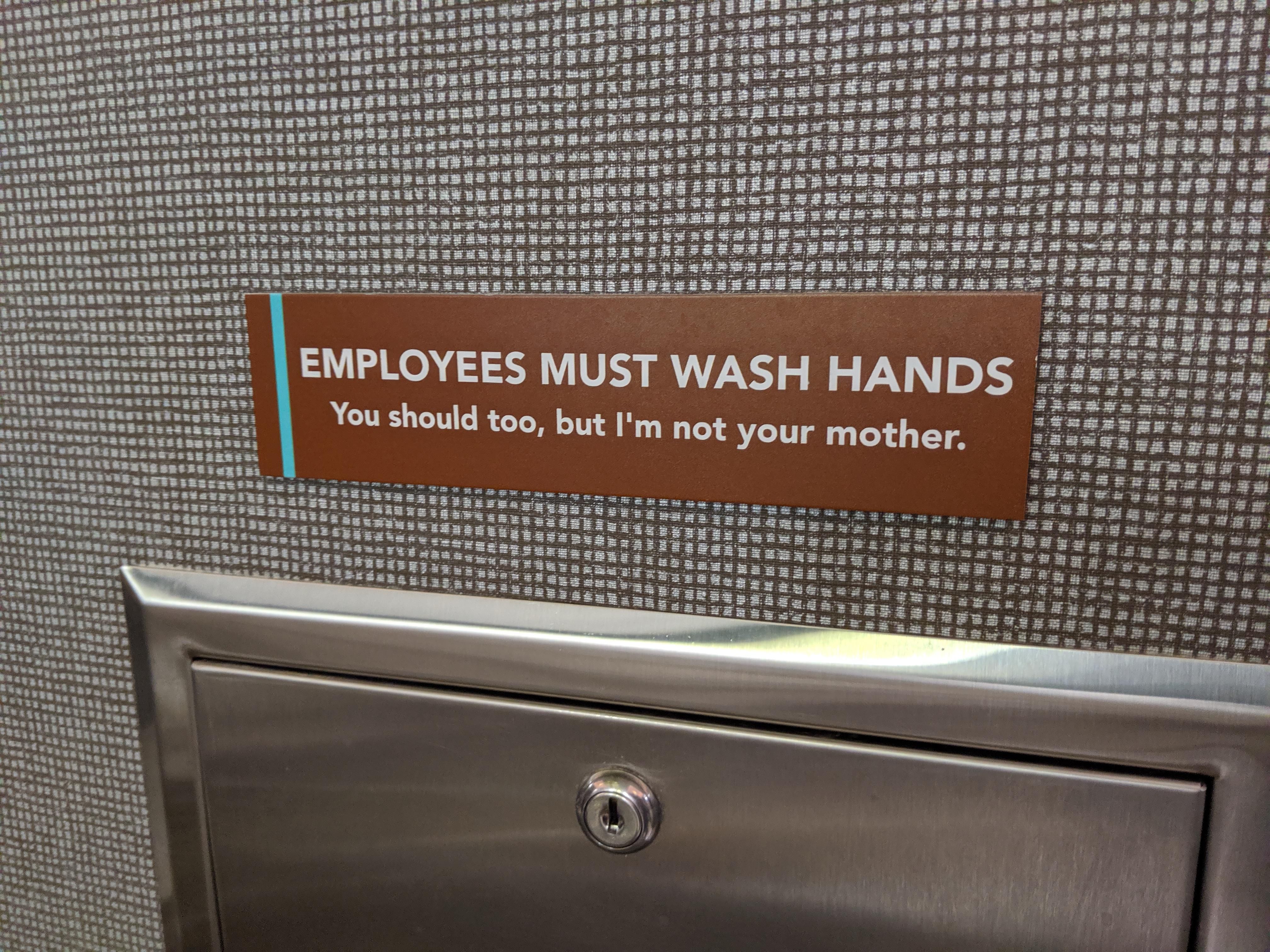 Bathroom signs are getting sassy.