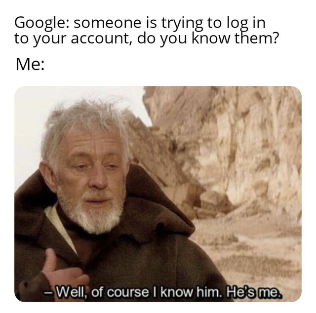 google account security meme