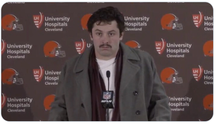 Baker looks like a guy that just got arrested for doing something inappropriate at an adult theater.