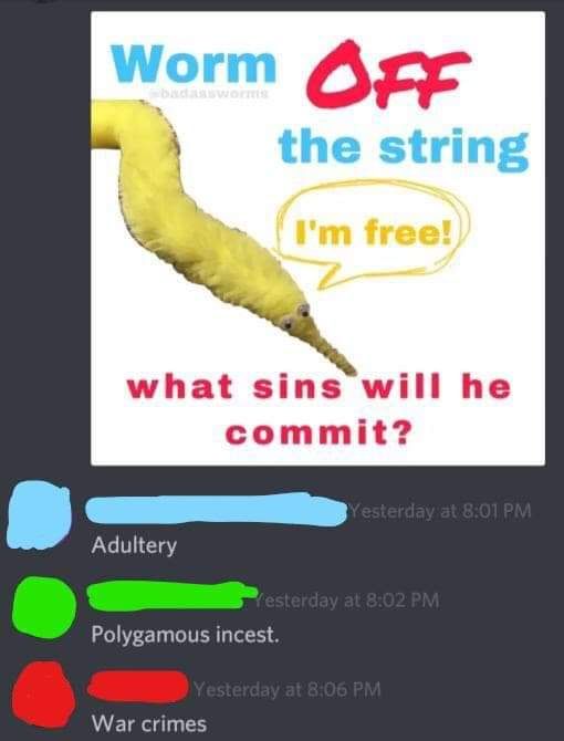 he is now free, and he must sin again