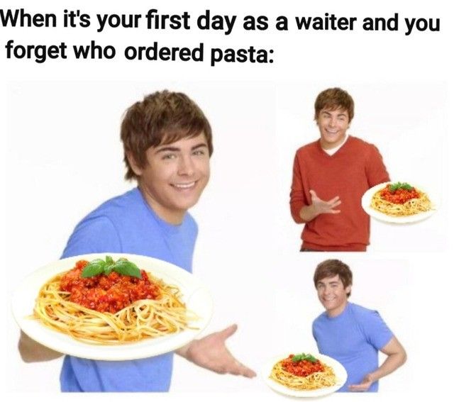 who ordered the pasta?