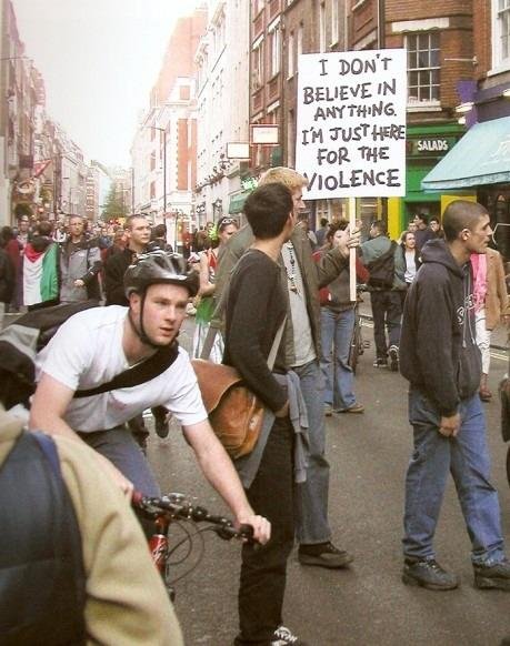 An honest protester