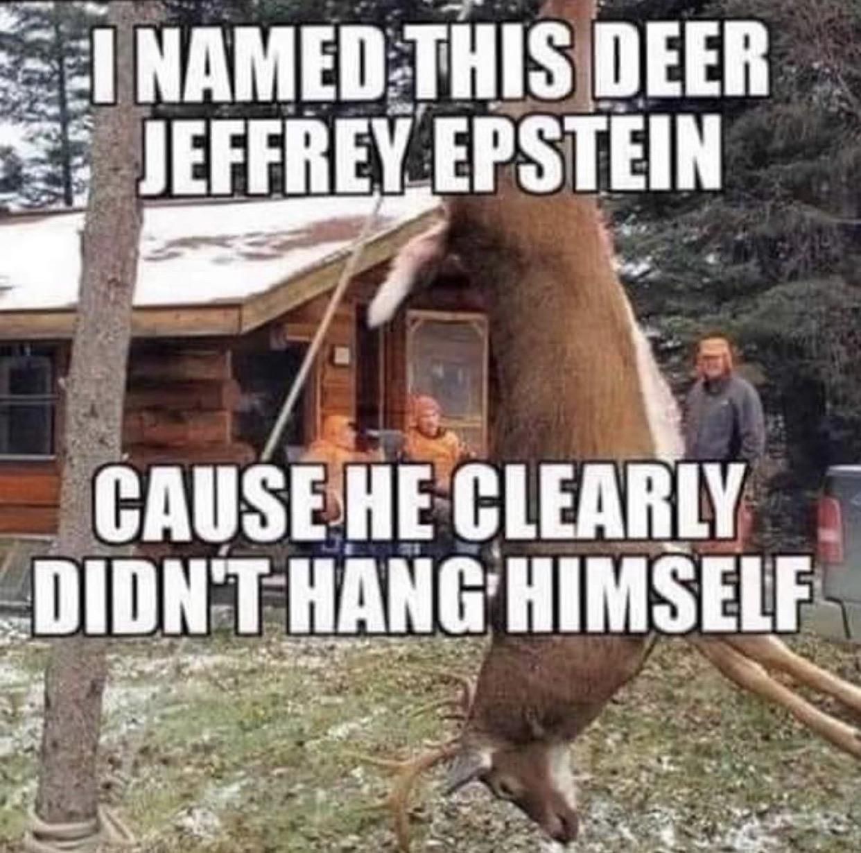 Deer season is coming up: Gonna bag my very own Epstein.