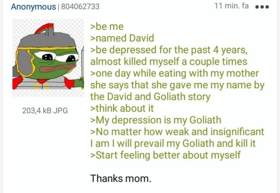 The rare wholesome greentext, blessed indeed
