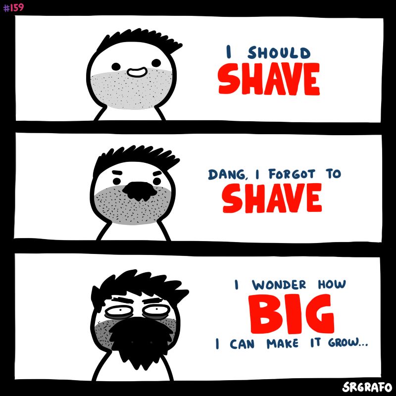 Stages of a beard