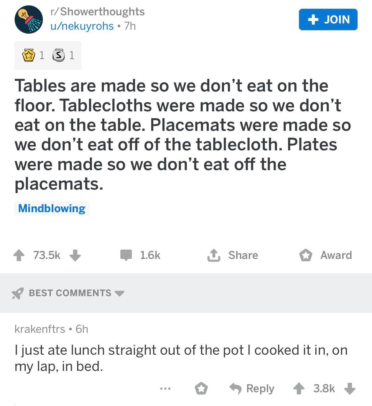 Tables have layers