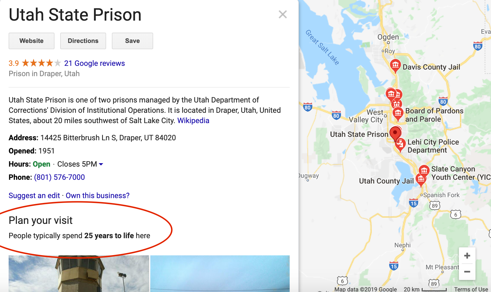 Planning a trip to the state prison? Utah got no chill.