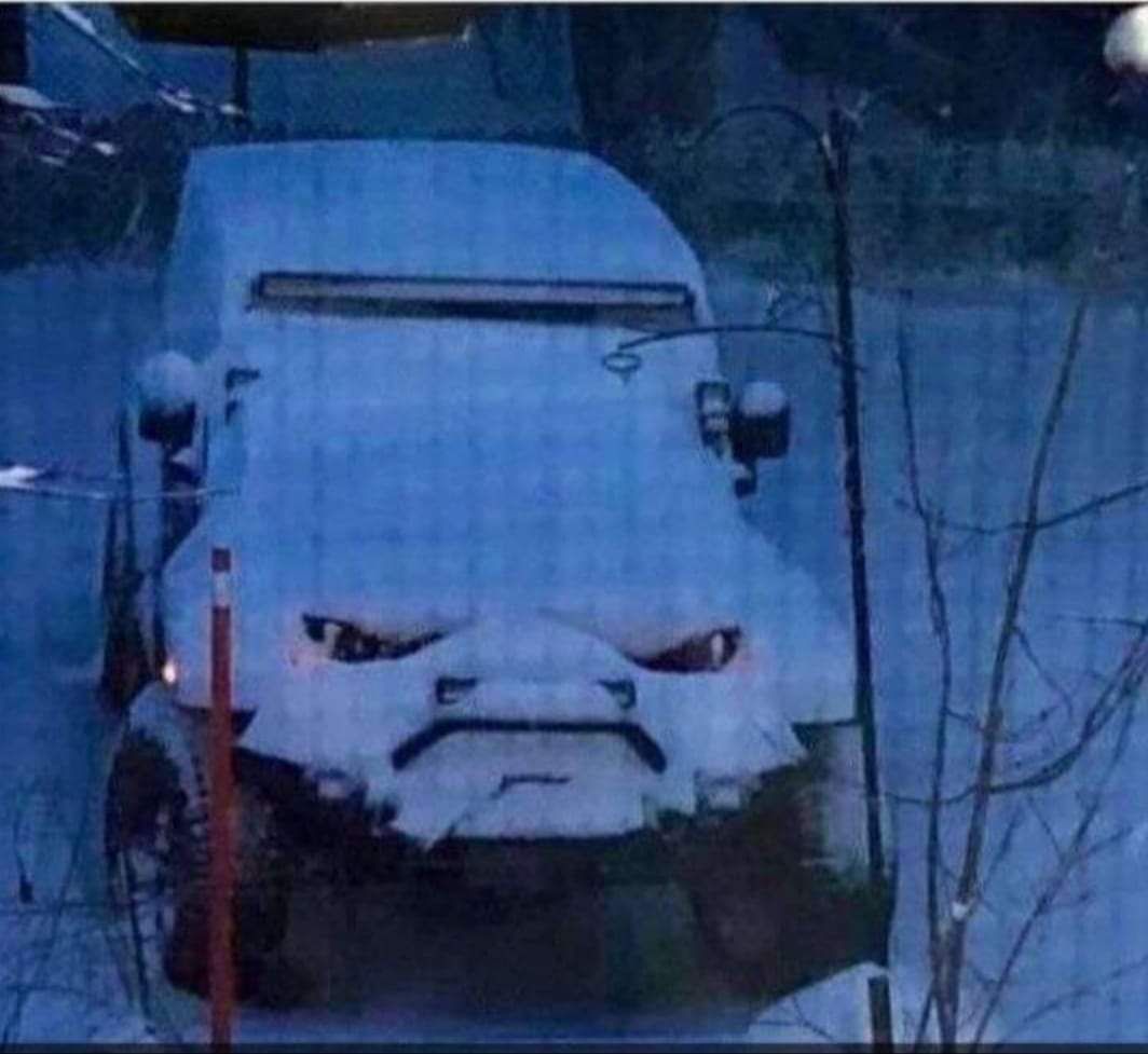 This jeep that didn't like the recent snowfall