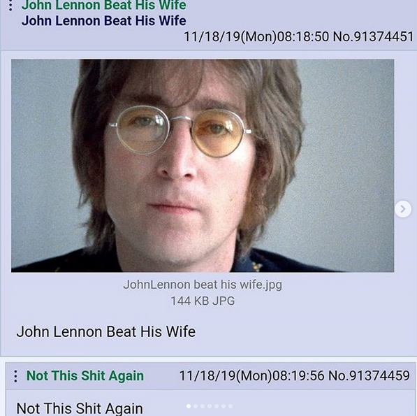 John Lennon Beat His Wife.