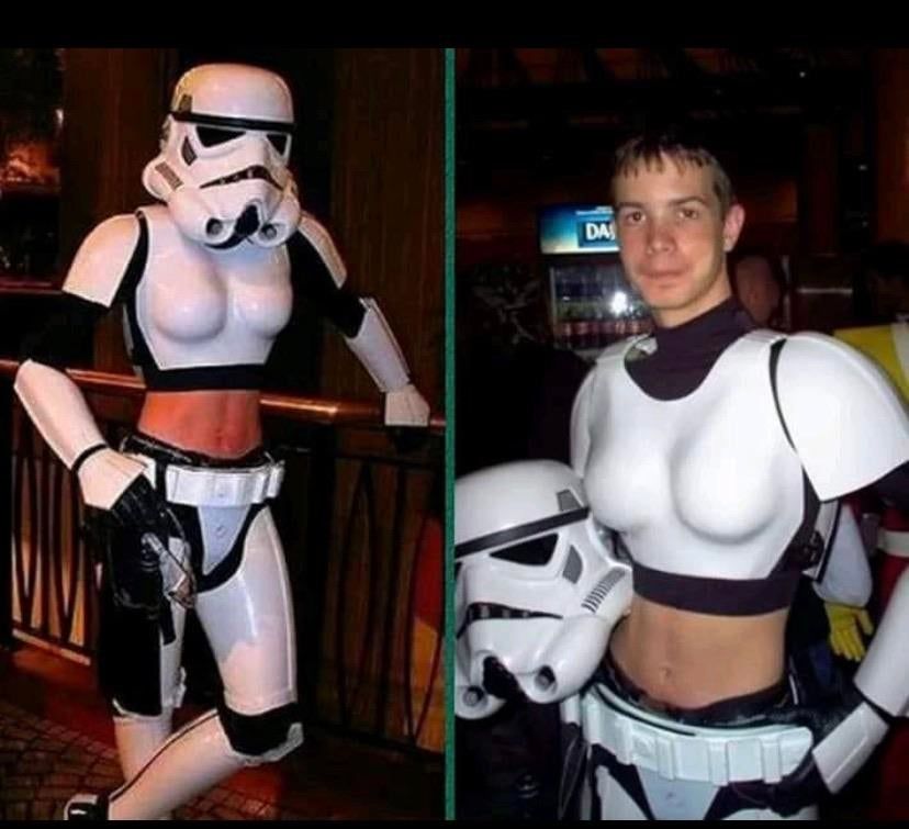 Female storm trooper!