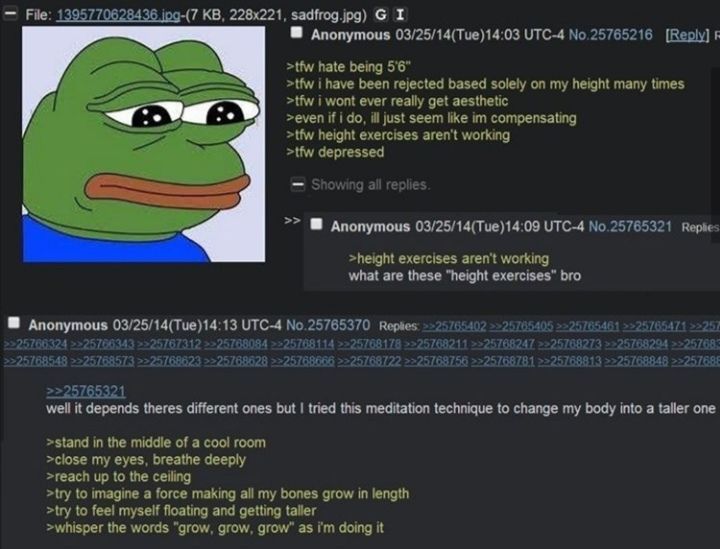 Anon wants to be taller