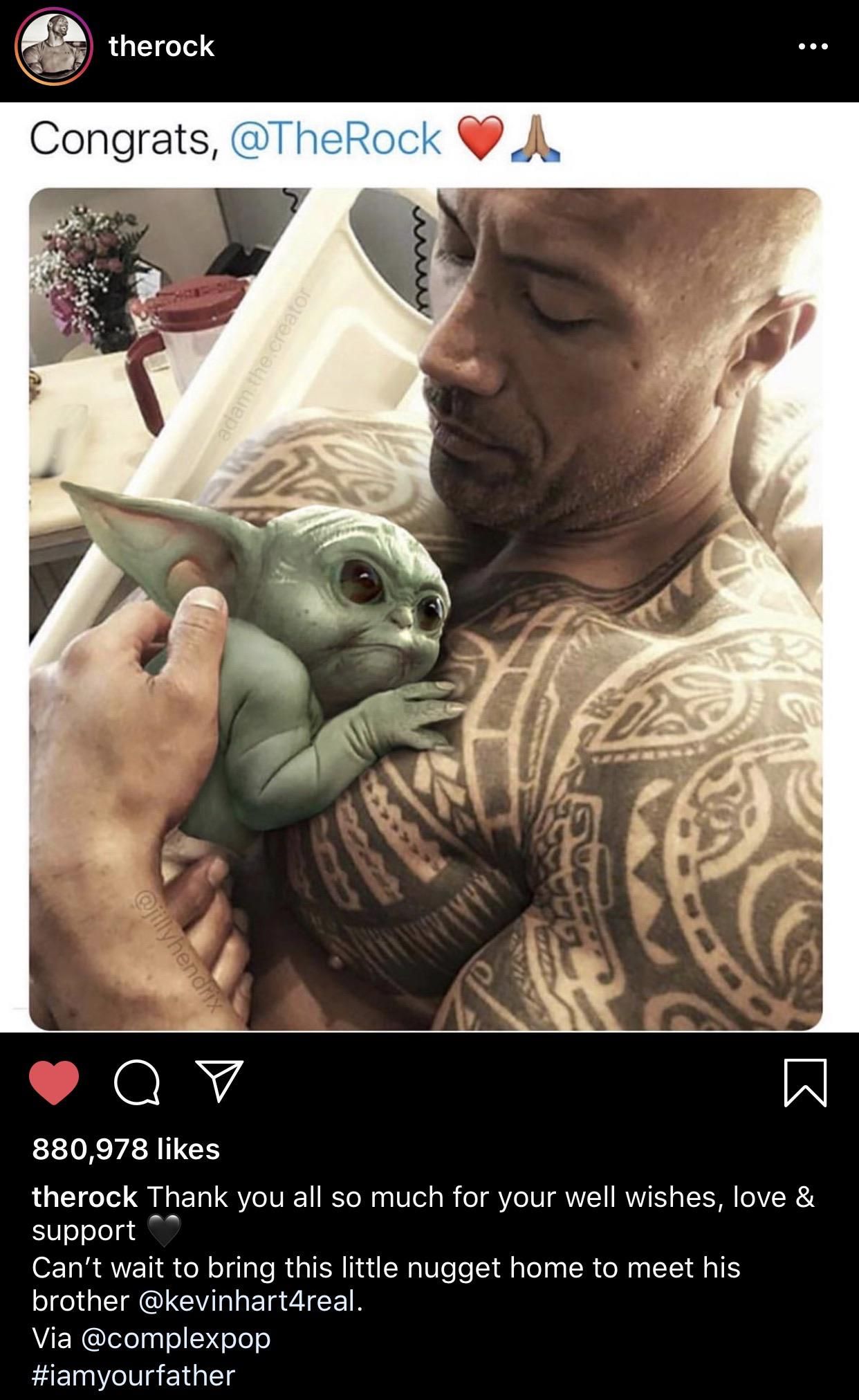 Posted on The Rock’s Instagram.