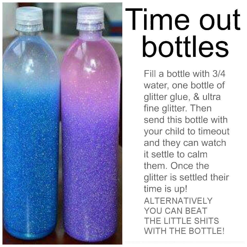 Glitter time out bottles for kids