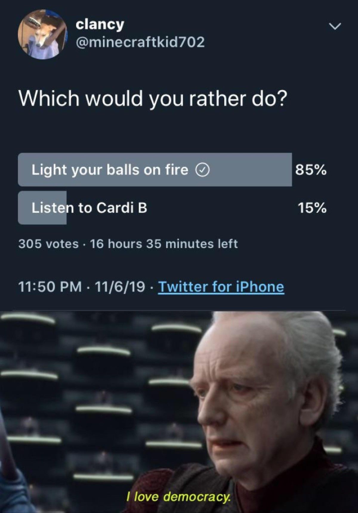 35% of voters would grow balls just to light them up