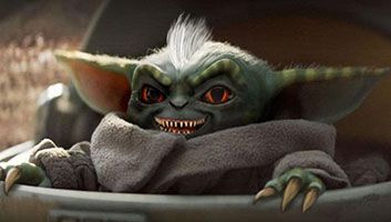 Mandalorian bitterly regretting feeding baby Yoda after midnight