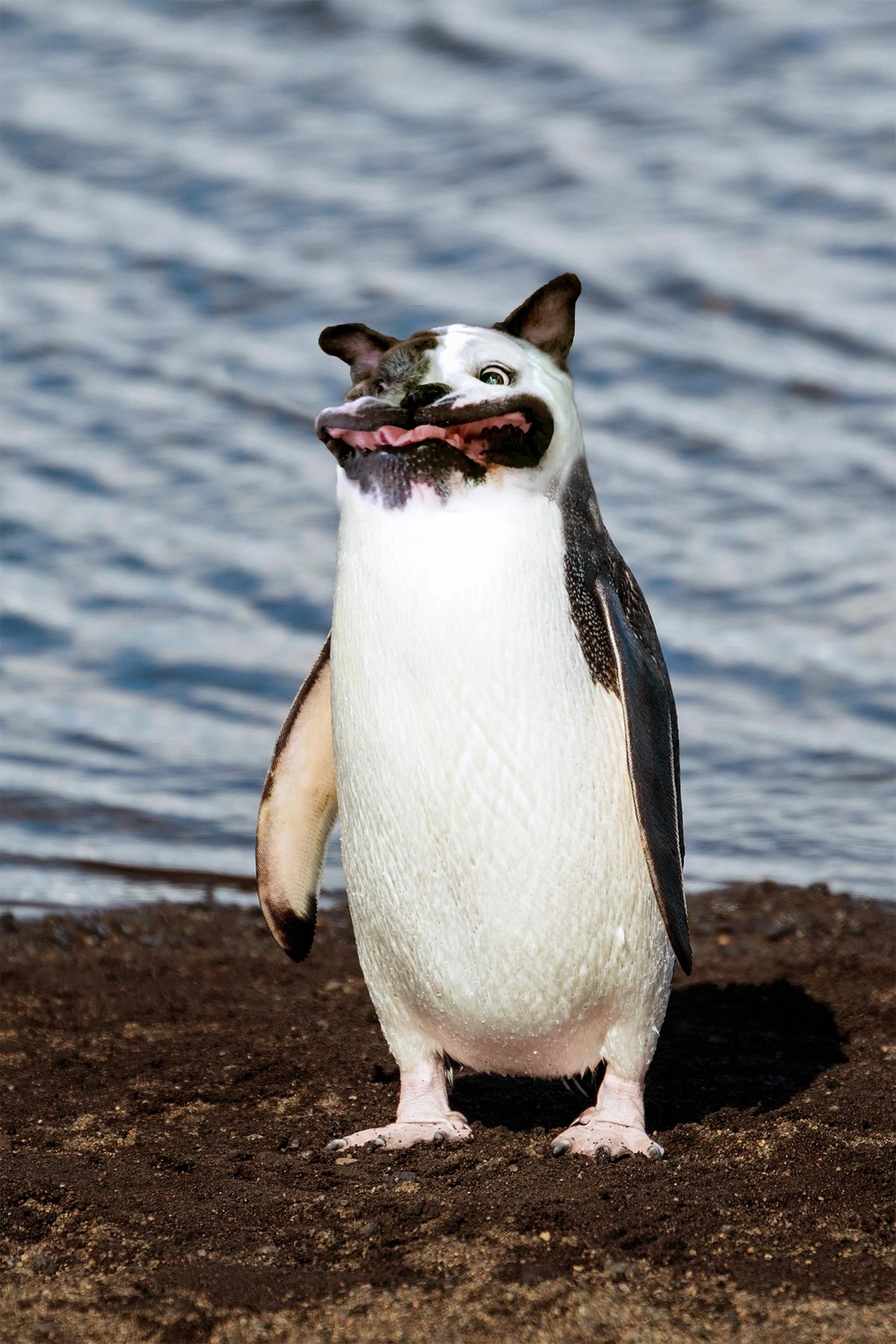 I photoshopped a dog's head onto a penguin