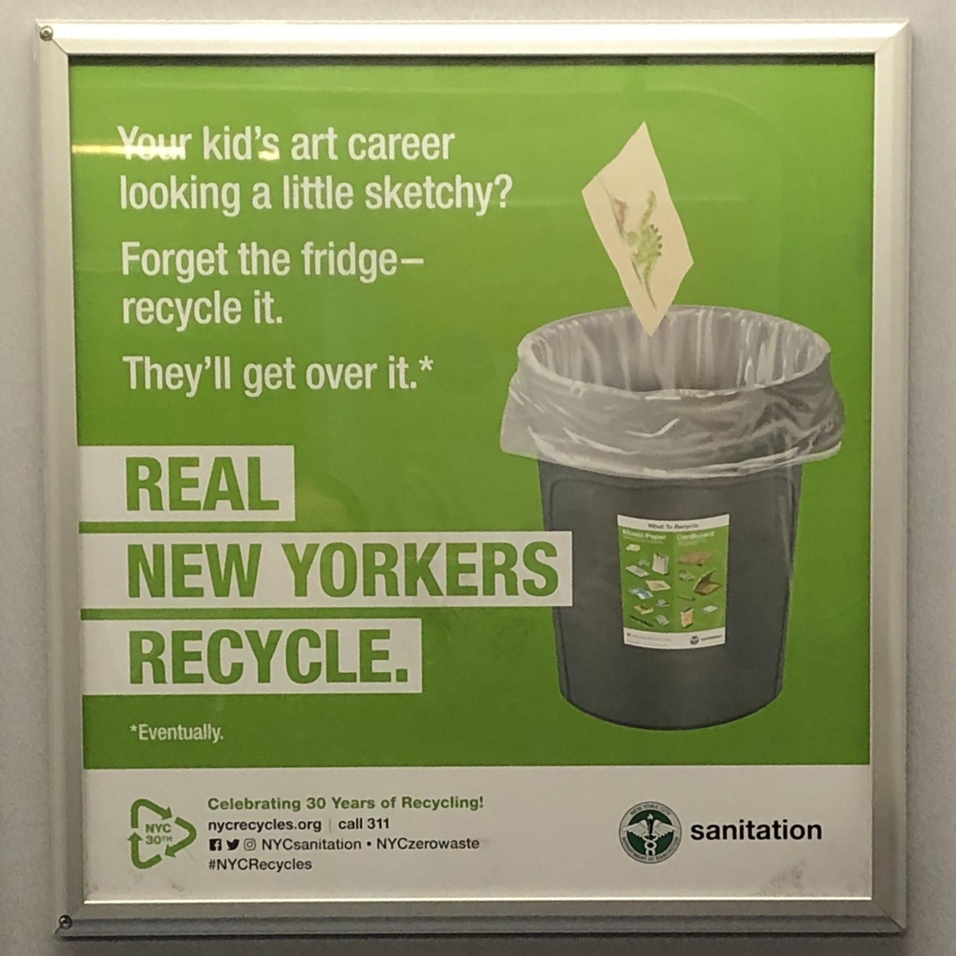 Who hurt you NYC Sanitation copy writer?