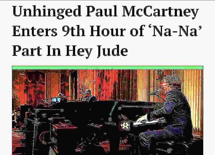 don't make it bad, Jude, take a bad sogn and make it NA-NA