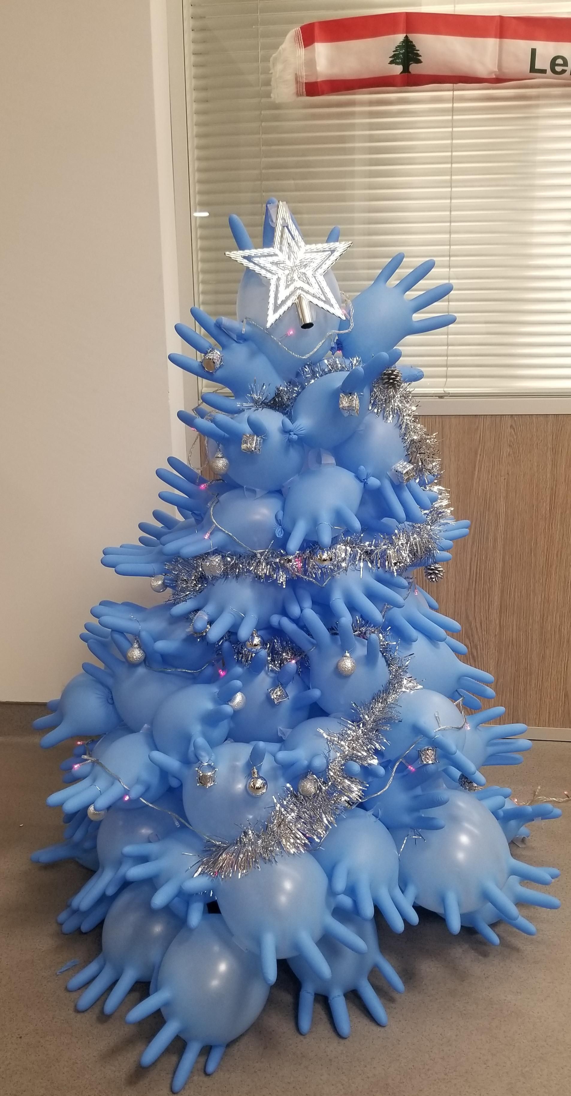 Our low-budget hospital Christmas tree