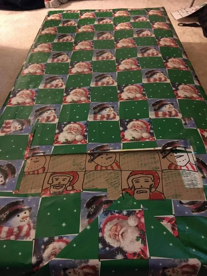 Ran out of wrapping paper.