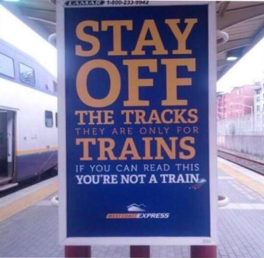 This train sign