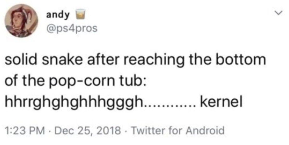 Popcorn is not diet food