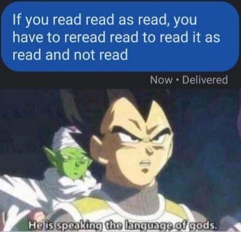 I read read as read
