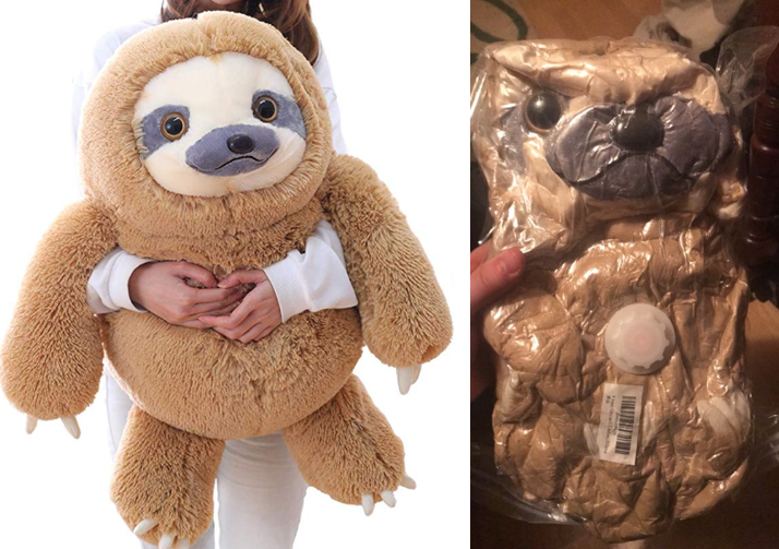 My friend ordered a 30" stuffed bear as a Christmas present. Its fair to say it was not happy about being vacuum-packed for transit